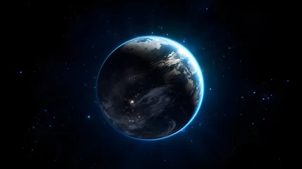 Fotobehang 宇宙から見た地球の壮大な景観 No.012   A Majestic View of Earth from Space Generative AI © Lumin5e616f1