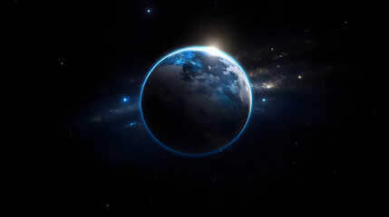 Fototapeta na wymiar 宇宙から見た地球の壮大な景観 No.011 | A Majestic View of Earth from Space Generative AI