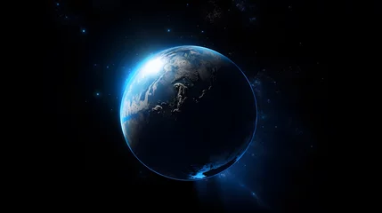Fotobehang 宇宙から見た地球の壮大な景観 No.003   A Majestic View of Earth from Space Generative AI © Lumin5e616f1
