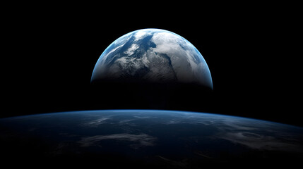 宇宙から見た地球の壮大な景観 No.019 | A Majestic View of Earth from Space Generative AI - obrazy, fototapety, plakaty