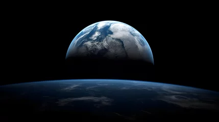 Fotobehang 宇宙から見た地球の壮大な景観 No.019   A Majestic View of Earth from Space Generative AI © Lumin5e616f1