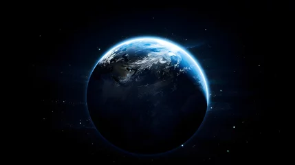 Photo sur Plexiglas Pleine Lune arbre 宇宙から見た地球の壮大な景観 No.021   A Majestic View of Earth from Space Generative AI