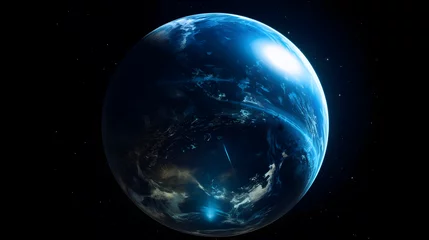 Fotobehang 宇宙から見た地球の壮大な景観 No.022   A Majestic View of Earth from Space Generative AI © Lumin5e616f1