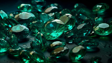 奇跡的な美しさに満ちたエメラルドの風景 No.017  The Enchanting Landscape of Emeralds Generative AI