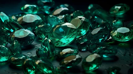 Poster 奇跡的な美しさに満ちたエメラルドの風景 No.017  The Enchanting Landscape of Emeralds Generative AI © Lumin5e616f1