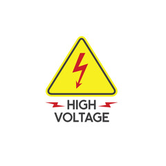 symbol of high voltage, keep out, vector art.