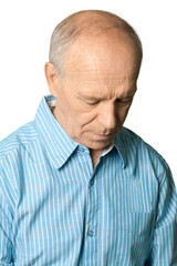 sad grandfather portrait