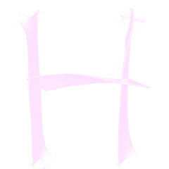 english alphabet ribbon.