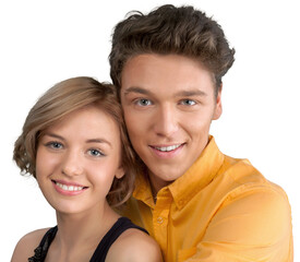 Happy couple in their kitchen