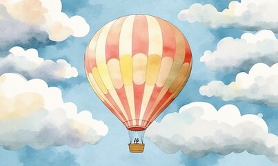 Fototapeta premium hot air balloon in sky