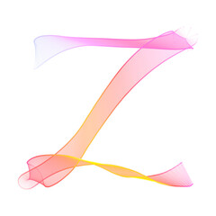 english alphabet ribbon.