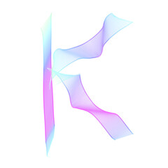 english alphabet ribbon.