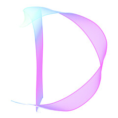 english alphabet ribbon.