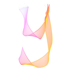 english alphabet ribbon.