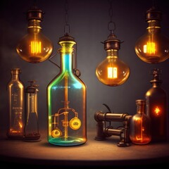 Fototapeta na wymiar alchemy lamp