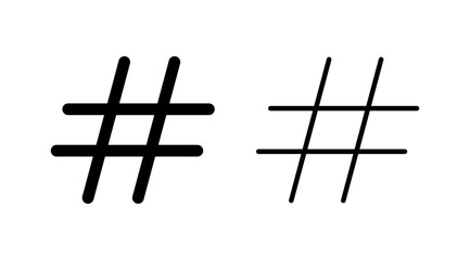 Hashtag icon vector. hashtag simbols