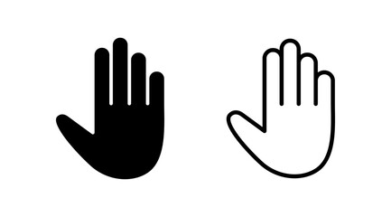 Hand icon vector. hand symbols. palm