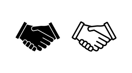 Hand shake icon vector. business handshake. contract agreement. partnership