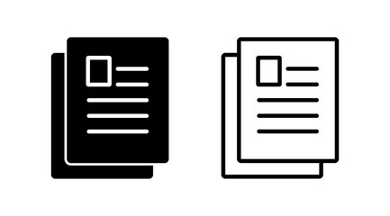 Document icon vector. Paper icon. File Icon