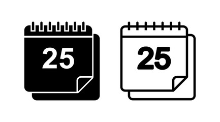 calendar icon vector. Calender symbol