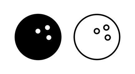 Bowling icon vector. Bowling ball and pin icon. Bowling pins with ball icon.