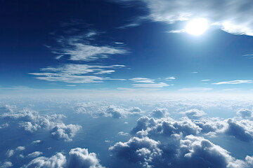 Fototapeta na wymiar blue sky with clouds background, summer time, beautiful sky