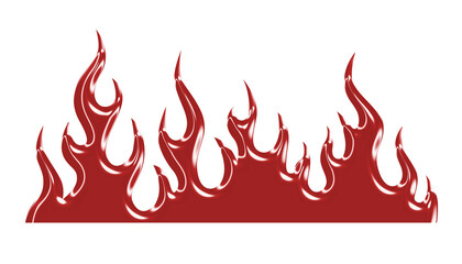 fire flames in chrome style