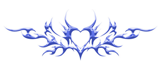 Love sign with tattoo shape ornament