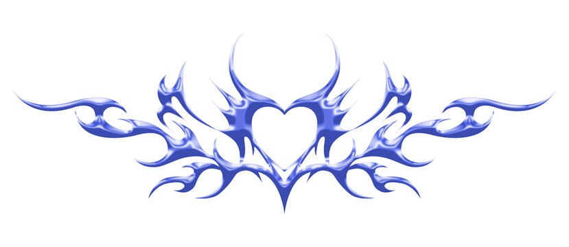 Love sign with tattoo shape ornament