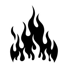 black fire flames element