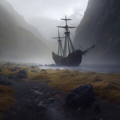 Obraz premium ship in the sea