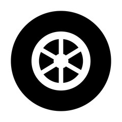 Obraz premium wheel icon car tyre auto. Vector illustration. Stock image.