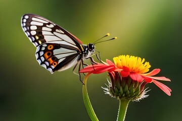 butterfly on flower Ganrated AI