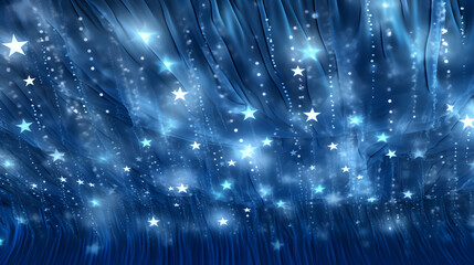 Naklejka na ściany i meble Digital blue star glitter geometric abstract graphics poster web page PPT background
