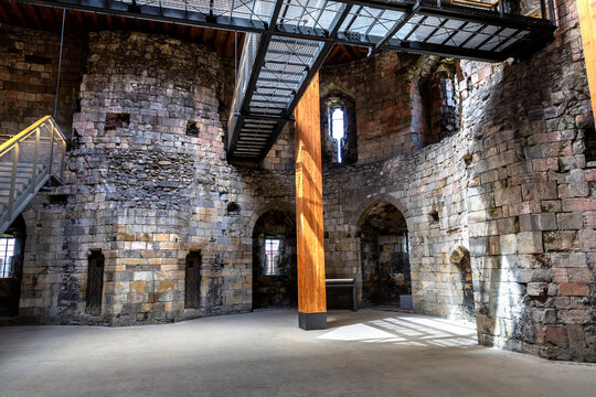 Interior of Medieval Cliffords Tower in York, UK