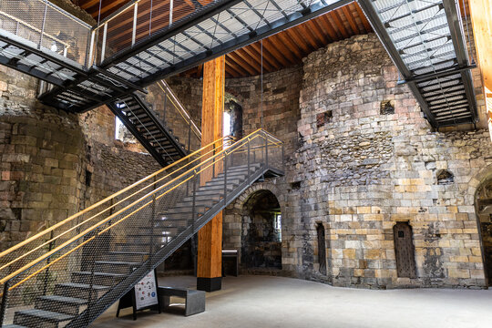 Interior of Medieval Cliffords Tower in York, UK