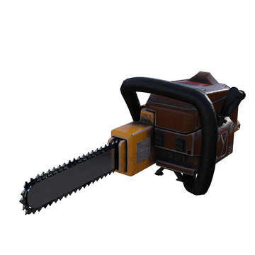 chainsaw isolated on white