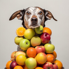 a dog and its fruits, Generative Ai