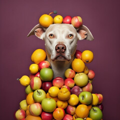 a dog and its fruits, Generative Ai