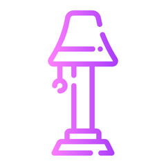 floor lamp Line Gradient Icon