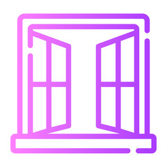 window Line Gradient Icon