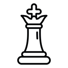 king chess icon on transparent background