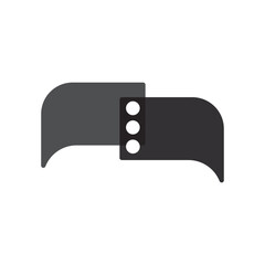 massage chat simple logo design illustration.