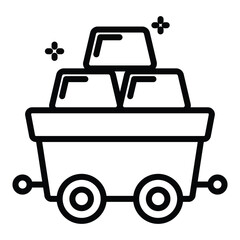 gold icon on transparent background