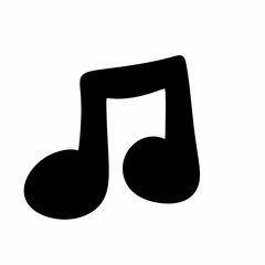 music notes line icon illustration