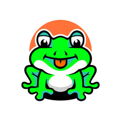 Frog funny mascot