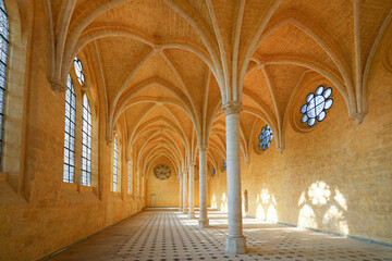 Refectory of the Abbey of Saint Jean des Vignes in the town of Soissons in the French department of...
