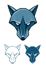 Wolf head mascot vector illustration