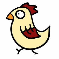 bird cartoon on white background