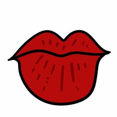 cartoon icon of the lips